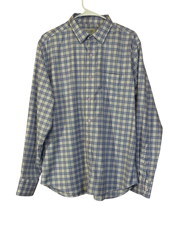 Twillory Other - Twillory Untuck(able) Men’s Tailored Fit Plaid Button-Down Shirt L/XL Blue Pink